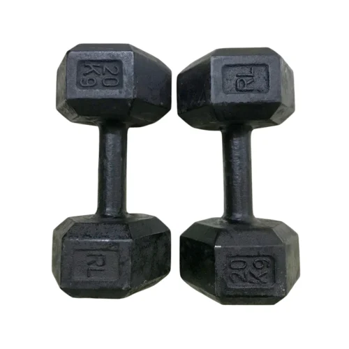 Mancuerna hexagonal en hierro 20kg