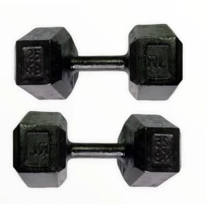 Mancuerna hexagonal en hierro 25kg