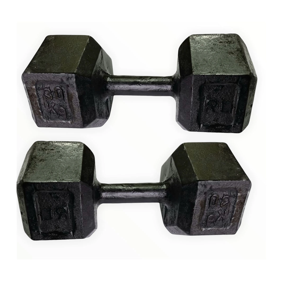 Mancuerna hexagonal en hierro 30kg